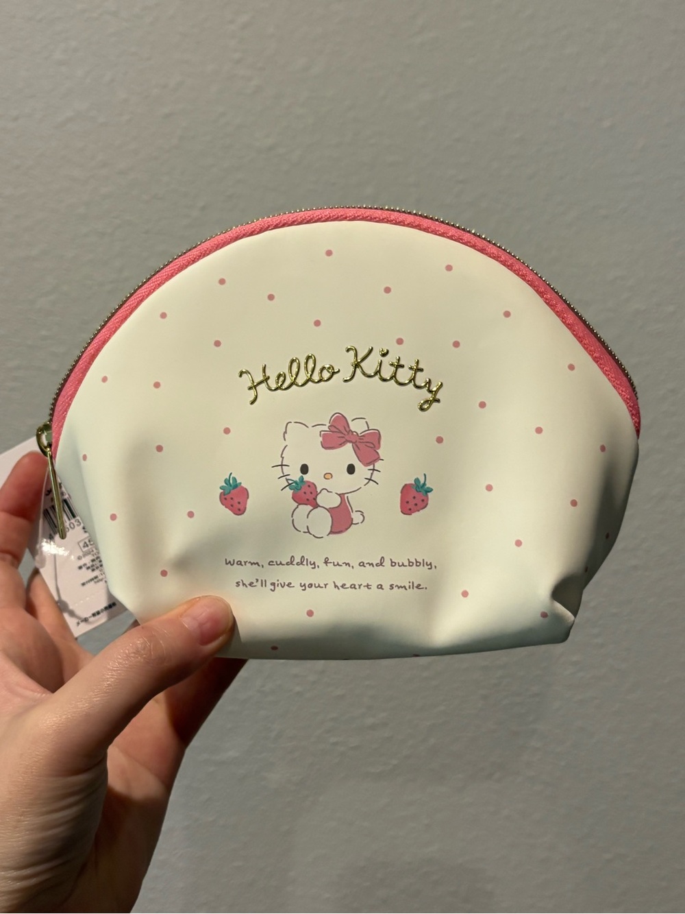 Hello Kitty Kids Strawberry Cosmetic Pouch - Pink & Cream